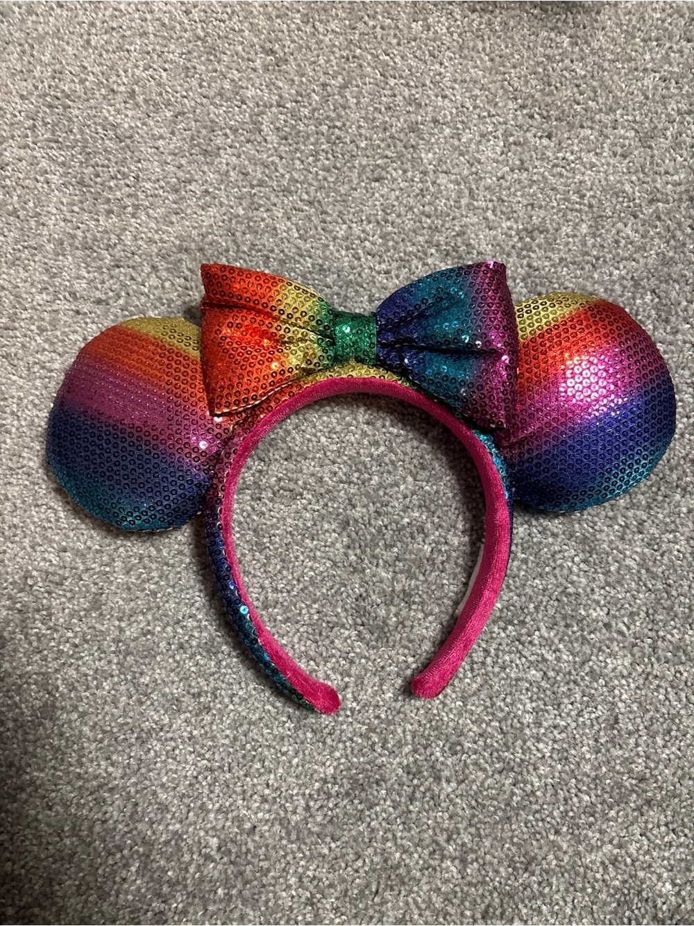 Disneyland - Rainbow Sequin Mouse Ear Headband